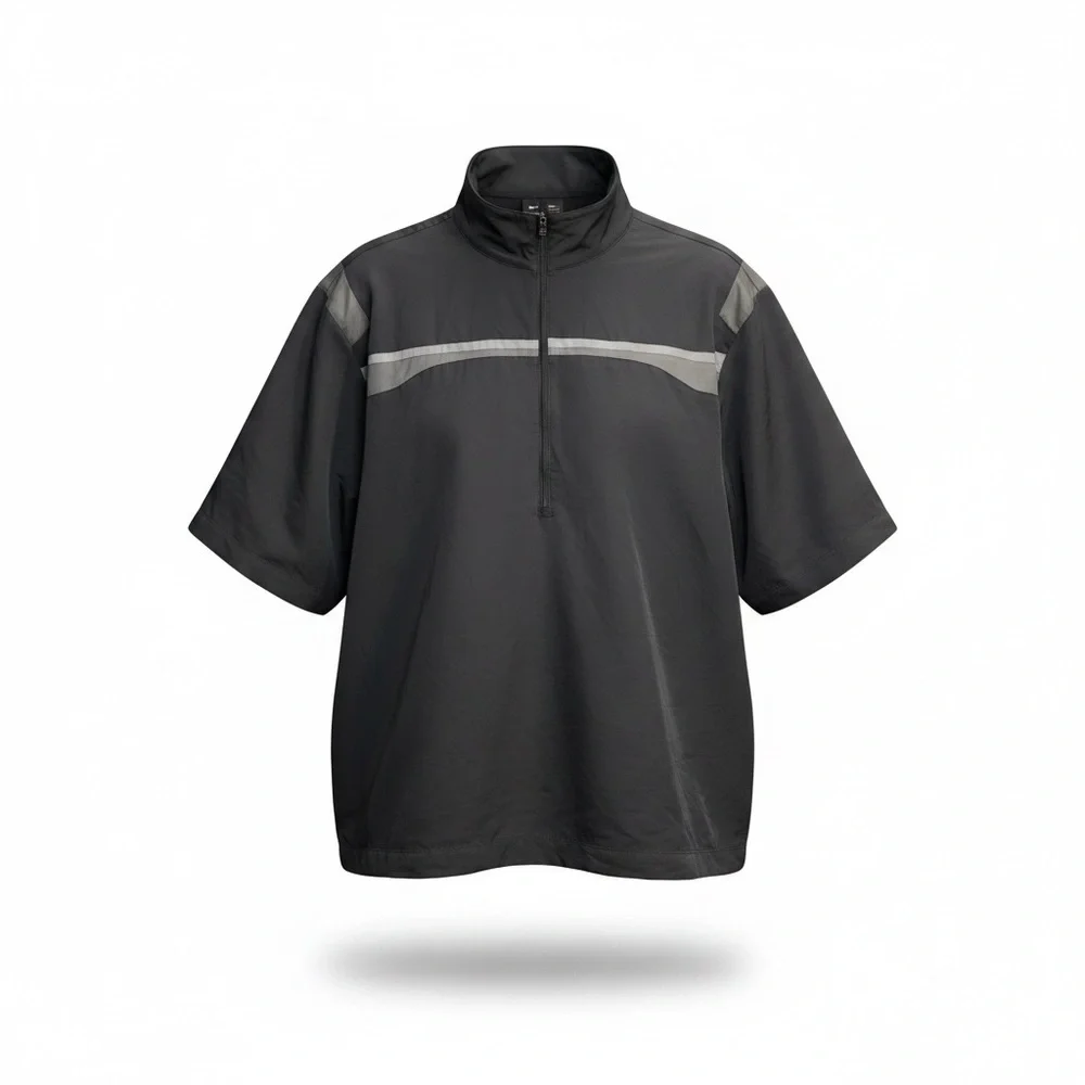 Nike Golf Men’s XL Black short sleeve 1/4 zip windbreaker pullover jacket